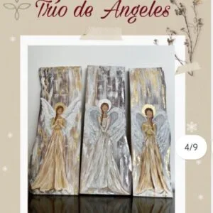 Tres Ángeles 15 x 35 cm c/u (acrilico en madera fina) (es un "Ibañez 24")